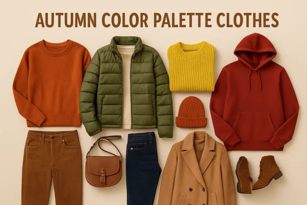 Autumn color palette clothes