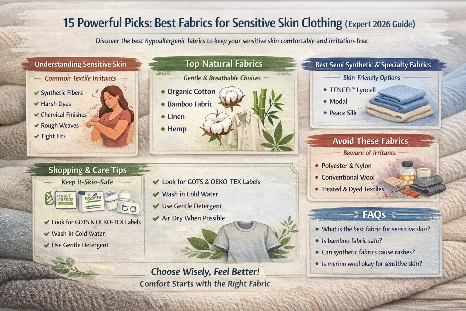 Best Fabrics for Sensitive Skin Clothing