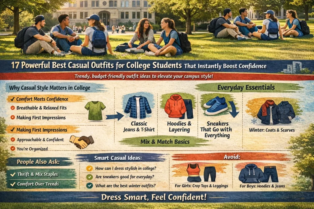 Best casual outfits for college students